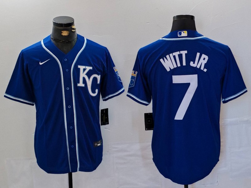Men's Kansas City Royals Bobby Witt Jr. #7 Royal Jersey